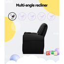 Luxury Kids Recliner Sofa Children Lounge Chair PU Couch Armchair Black
