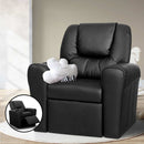 Luxury Kids Recliner Sofa Children Lounge Chair PU Couch Armchair Black