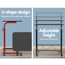 Portable Adjustable Wooden Latpop Stand - Black