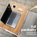 Mobile Twin Laptop Desk - Light Wood