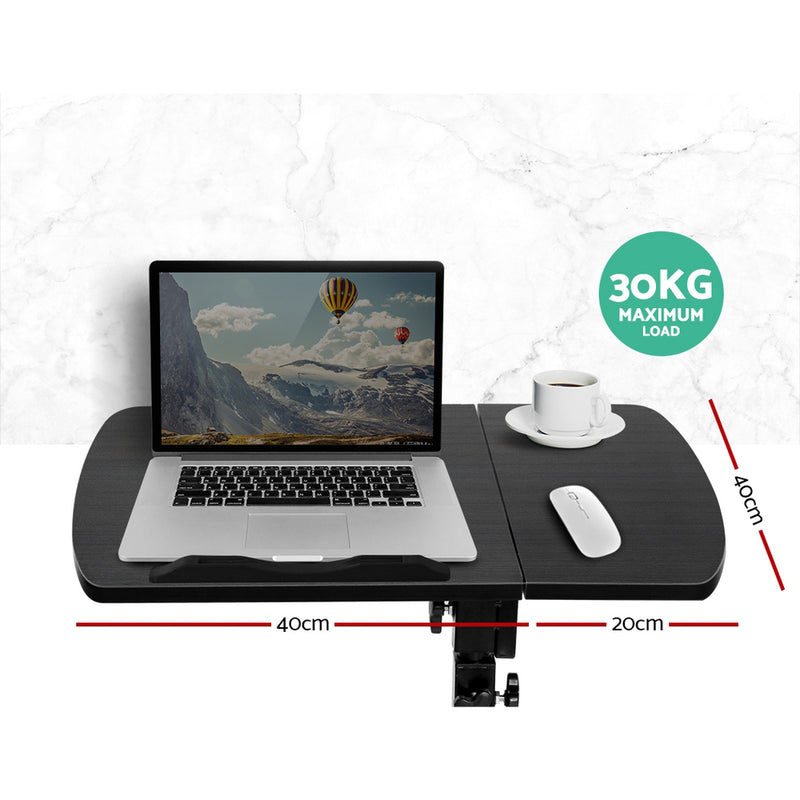 Adjustable Computer Stand with Cooler Fan - Black