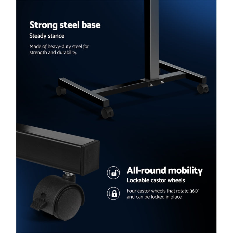 Adjustable Computer Stand with Cooler Fan - Black