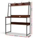 Office Computer Desk Study Table Workstation Bookshelf Storage Walnut