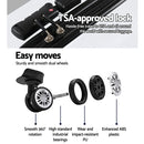 2 Piece Lightweight Hard Suit Case Luggage White