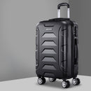 20" Luggage Sets Suitcase Trolley Travel Hard Case Lightweight Black