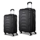 2PCS Carry On Luggage Sets Suitcase TSA Travel Hard Case Lightweight Black