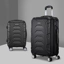2PCS Carry On Luggage Sets Suitcase TSA Travel Hard Case Lightweight Black
