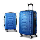 2PCS Carry On Luggage Sets Suitcase TSA Travel Hard Case Lightweight Blue