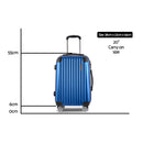 20inch Lightweight Hard Suit Case Luggage Blue