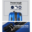 20inch Lightweight Hard Suit Case Luggage Blue