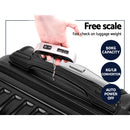 2 Piece Lightweight Hard Suit Case Luggage Black