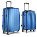 2 Piece Lightweight Hard Suit Case Luggage Blue