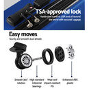 2 Piece Lightweight Hard Suit Case Luggage Blue