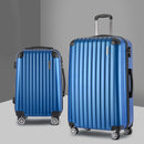 2 Piece Lightweight Hard Suit Case Luggage Blue