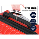 2 Piece Lightweight Hard Suit Case Luggage Red