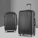 2PCS Carry On Luggage Sets Suitcase Travel Hard Case Lightweight Black