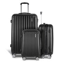 3pc Luggage Sets Suitcases Set Travel Hard Case Lightweight Black