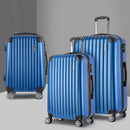 3pc Luggage Sets Suitcases Set Travel Hard Case Lightweight Blue