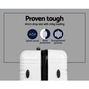 Lightweight Hard Suit Case Luggage Black & White