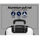 Lightweight Hard Suit Case Luggage Black & White