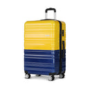 Lightweight Hard Suit Case Luggage Yellow & Purple