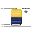 Lightweight Hard Suit Case Luggage Yellow & Purple