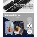 2 Piece Lightweight Hard Suit Case Luggage Black & White