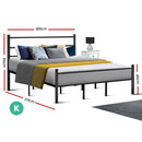 Metal King Bed Frame - Black