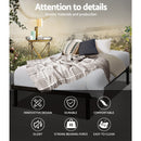 King Single Size Metal Bed Frame - Black