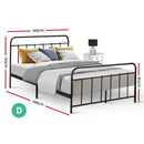 Double Size Metal Bed Frame - Black