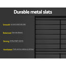 Metal Bed Frame King Single Size Platform Foundation Mattress Base SOL Black