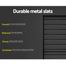 Metal Bed Frame Single Size Platform Foundation Mattress Base SOL Black