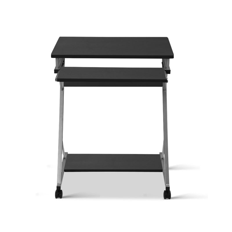 Metal Pull Out Table Desk - Black