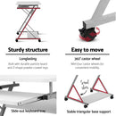 Metal Pull Out Table Desk - White