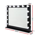 Make Up Mirror with LED Lights - Black