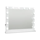 Make Up Mirror with LED Lights - White