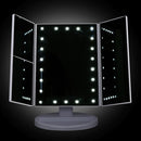 LED  Tri-Fold Make Up Mirror
