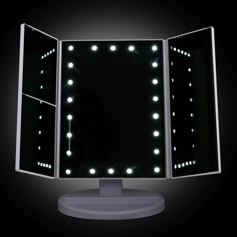 LED  Tri-Fold Make Up Mirror