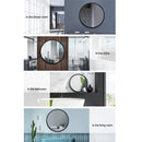 Round Wall Mirror 70cm Makeup Bathroom Mirror Frameless
