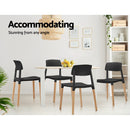 Set of 4 Belloch Replica Dining Chairs Kichen Cafe Stackle Beech Wood Legs Black