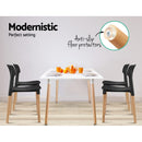 Set of 4 Belloch Replica Dining Chairs Kichen Cafe Stackle Beech Wood Legs Black