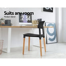 Set of 4 Belloch Replica Dining Chairs Kichen Cafe Stackle Beech Wood Legs Black
