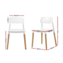 Set of 4 Belloch Replica Dining Chairs Kichen Cafe Stackle Beech Wood Legs White