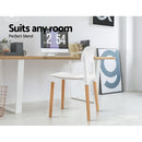 Set of 4 Belloch Replica Dining Chairs Kichen Cafe Stackle Beech Wood Legs White