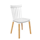Set of 4 Dining Chairs Replica Kitchen Chair White Retro Rubber Wood Cafe Seat