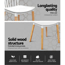 Set of 4 Dining Chairs Replica Kitchen Chair White Retro Rubber Wood Cafe Seat
