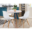 Round Dining Table 4 Seater 60cm Cafe Kitchen Retro Timber Wood MDF Tables White