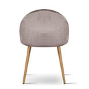 Set of Two Velvet Modern Dining Chair - Light Grey