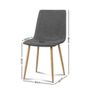 Set of 4 Collins Dining Chairs - Dark Grey