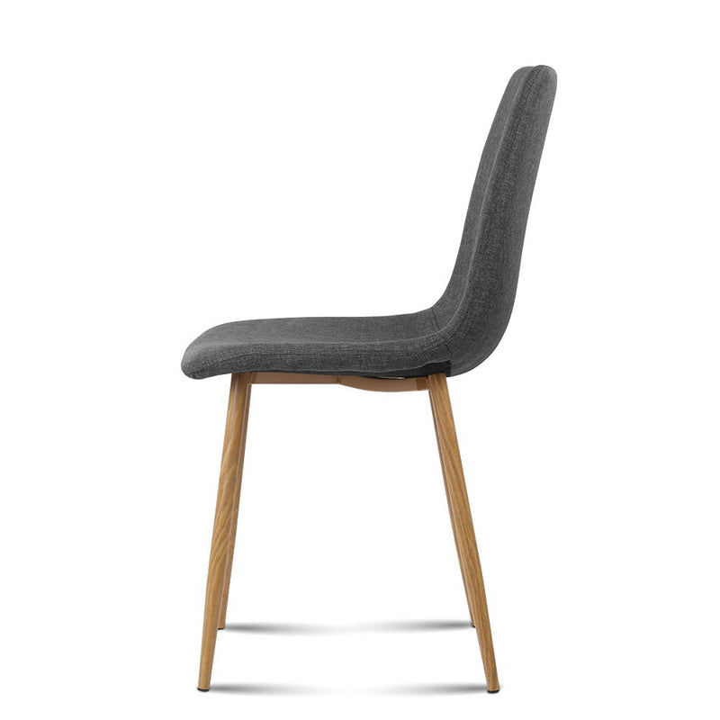 Set of 4 Collins Dining Chairs - Dark Grey